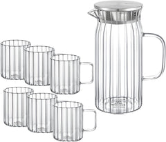 Wilmax Gläser- & Karaffen-Set, 6 Gläser & 1 Karaffe, WL-888219/A-888616/A6