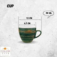 Wilmax Espressotasse, 110 ml, Grün, Porzellan, WL-669534/A