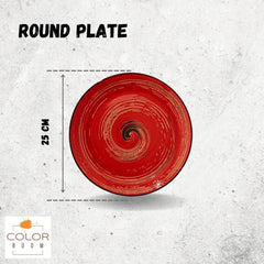 Wilmax SPIRAL Runder Teller 25 cm rot kratzfest WL-669214/A2