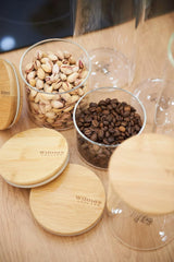 Wilmax Vorratsgläser aus Borosilikatglas, mit Bambusdeckeln – WL-888502/A