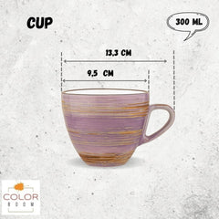 Wilmax Tasse 300 ml in Lavendel Spiral Collection – WL-669736/A