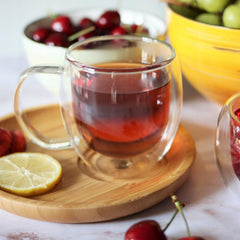 Wilmax Servierset Bambus-Teller & Teeglas (500 ml) WL-771119/A-WL-888749/A