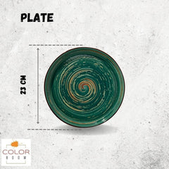 Wilmax Porzellan Teller 23 cm Rund Grün WL-669519/A2