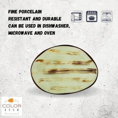 Wilmax Servierplatte, Porzellan, Steinform, Pistazie, WL-668142/A