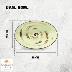 Wilmax Ovale Porzellanschüssel Pistazie, 30 x 19,5 cm – WL-669141/A