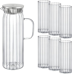 Wilmax Gläser- & Karaffen-Set, 6 Gläser & 1 Karaffe, WL-888220/A-888626/A6