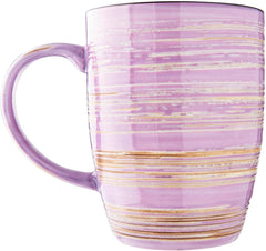 Wilmax Porzellanbecher 460 ml in Lavendel, Spiral Kollektion, WL-669737/A