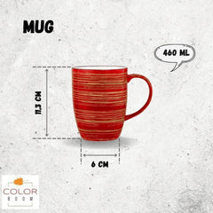 Wilmax Becher 460 ml Color Boom Spiral Set (6 Stück) WL-669237/A6