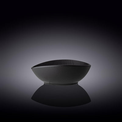 Wilmax Ovale Schale 19 × 15 × 6 cm Schwarz aus Porzellan