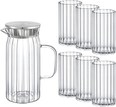 Wilmax Gläser- & Karaffen-Set, 6 Gläser & 1 Karaffe, WL-888219/A-888624/A6