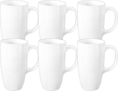 Wilmax Porzellantassen Set mit Griffen 6er Set Weiß 630ml WL-993093/A6