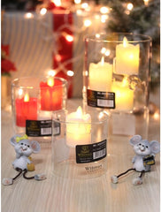 Wilmax Teelichthalter aus Glas für 1 Teelicht, 9 cm – WL-888904/A