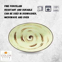 Wilmax Ovale Porzellanschüssel Pistazie, 30 x 19,5 cm – WL-669141/A