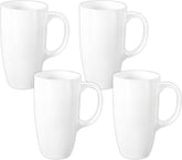 Wilmax Porzellantassen Set mit Griffen 4er Set Weiß 630ml WL-993093/A4
