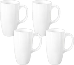 Wilmax Porzellantassen Set mit Griffen 4er Set Weiß 630ml WL-993093/A4