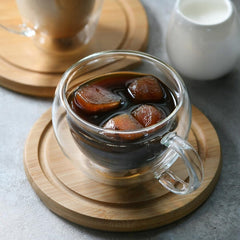 Wilmax Thermogläser mit Henkel 400 ml, 4er Set, Doppelwandig WL-888770/4A