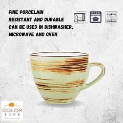 Wilmax Kaffeetasse & Untertasse, 75 ml, ColorBoom, Pistazienfarbe WL-669133/AB6