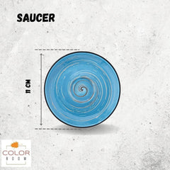 Wilmax Untertasse, 11 cm, ColorBoom Spiral Blau, WL-669633/B