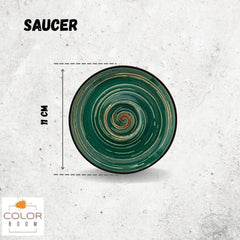 Wilmax Untertasse, 11 cm, ColorBoom Spiral Grün, WL-669533/B