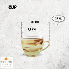 Wilmax Espressotasse, 75 ml, Pistaziengrün, Porzellan, WL-669133/A