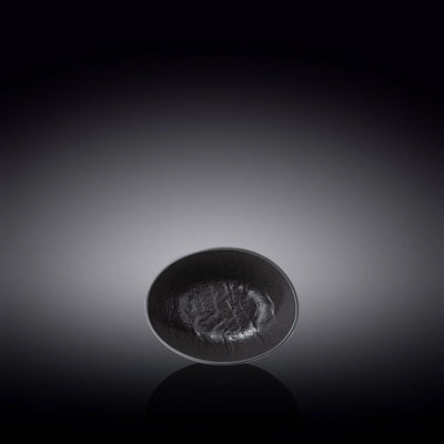 Wilmax Ovale Schale 8 x 6 x 3 cm 6er Set SlateStone Schwarz WL-661117/A6
