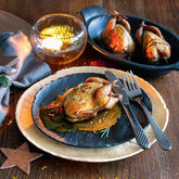 Wilmax Runde Platte 20,5 cm aus schwarzem Porzellan WL-661124/A