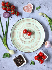 Wilmax Spiral Teller Pistazie 25 cm –Für stilvolle Tischdekoration – WL-669114/A