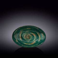 Wilmax Oval Salatschale 25 x 16,5 x 6 cm Porzellan grün – WL-669540/A