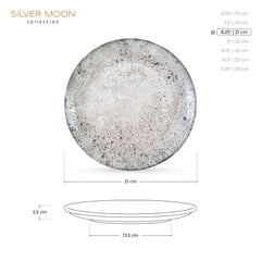 Wilmax Porzellanteller,2er Set, flach, rund, 21 cm, WL-671203/A2