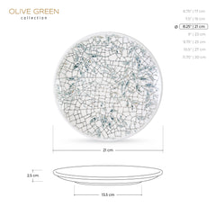 Wilmax Porzellanteller, flach, rund, 21 cm, WL-671503/A