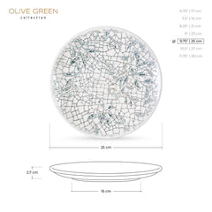 Wilmax Porzellanteller,2er Set, flach, rund, 25 cm, WL-671505/A2