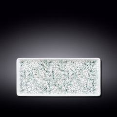 Wilmax Flache Rechteckige Servierplatte, 33 x 15 cm, Olive Green – WL-671553/A