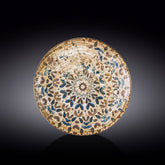 Wilmax Flacher Coupe Teller aus Porzellan, rund, 25 cm, Grafikdekor, WL-671905/A