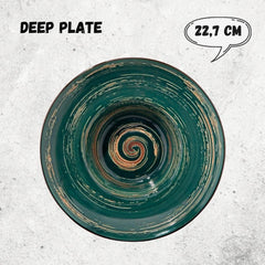 Wilmax Tiefe Porzellanplatte, 22,5 cm, 1100 ml, 2er Set, WL-669523/A2