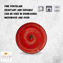 Wilmax SPIRAL Runder Teller 25 cm rot kratzfest WL-669214/A