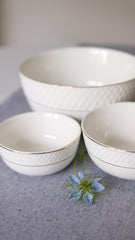 Wilmax Porzellanschale mit Goldrand 12 cm Weiß WL-880102366/A