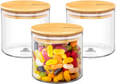 Wilmax Vorratsgläser Set, 3-teilig, aus Borosilikatglas, mit Bambusdeckeln – WL-888502/A3