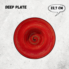 Wilmax Tiefe Porzellanplatte, 22,5 cm, 1100 ml, 2er Set, WL-669223/A2