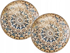 Wilmax Flacher Coupe Teller aus Porzellan,2er Set, rund, 21 cm, Grafikdekor, WL-671903/A2