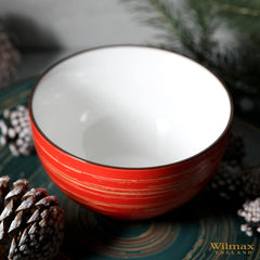 Wilmax Porzellanschüssel, rot, 14 cm Durchmesser, 600 ml WL-669230/A3