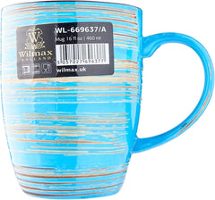 Wilmax Kaffeebecher, 460 ml, Blau, Porzellan, WL-669637/A