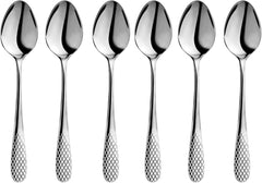 Wilmax Kaffee- und Teelöffel 14 cm Edelstahl, Set mit 6 Stück – WL-999203/6C