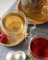 Wilmax Thermogläser mit Henkel 4er-Set 300 ml Latte Kaffeeglas WL-888769/A4