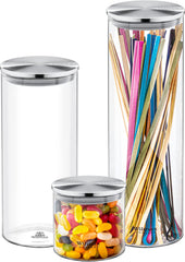 Wilmax Glasbehälter 3er-Set 600/1300/2000 ml WL-888512/A-516/A-520/A