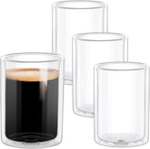 Wilmax Glas mit Doppelwand, 400 ml, 4er Set, WL-888785/A4