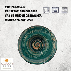 Wilmax Tiefe Porzellanplatte, 22,5 cm, 1100 ml, 2er Set, WL-669523/A2