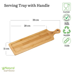 Wilmax Bambus Serviertablett rechteckig 39,5 x 11 cm WL-771008/A