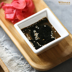 Wilmax Quadratische Schale 7,5 cm Porzellan für Dips & Beilagen WL-992546/A