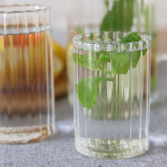 Wilmax Gestreiftes Geflochtenes Glas, 200 ml, WL-888623/A