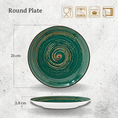 Wilmax Spiral Teller-Set 2-teilig 25 cm Porzellan WL-669514/A2